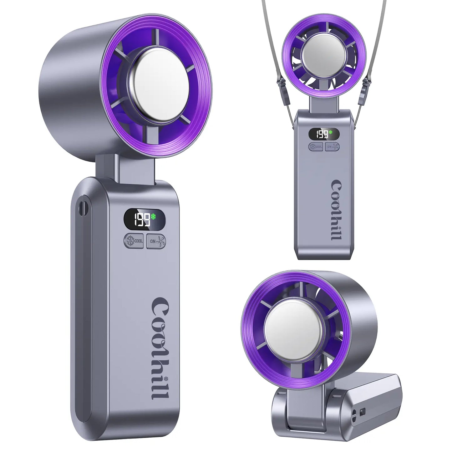 CoolHill Portable Handheld High Speed Fan - 199 Speeds