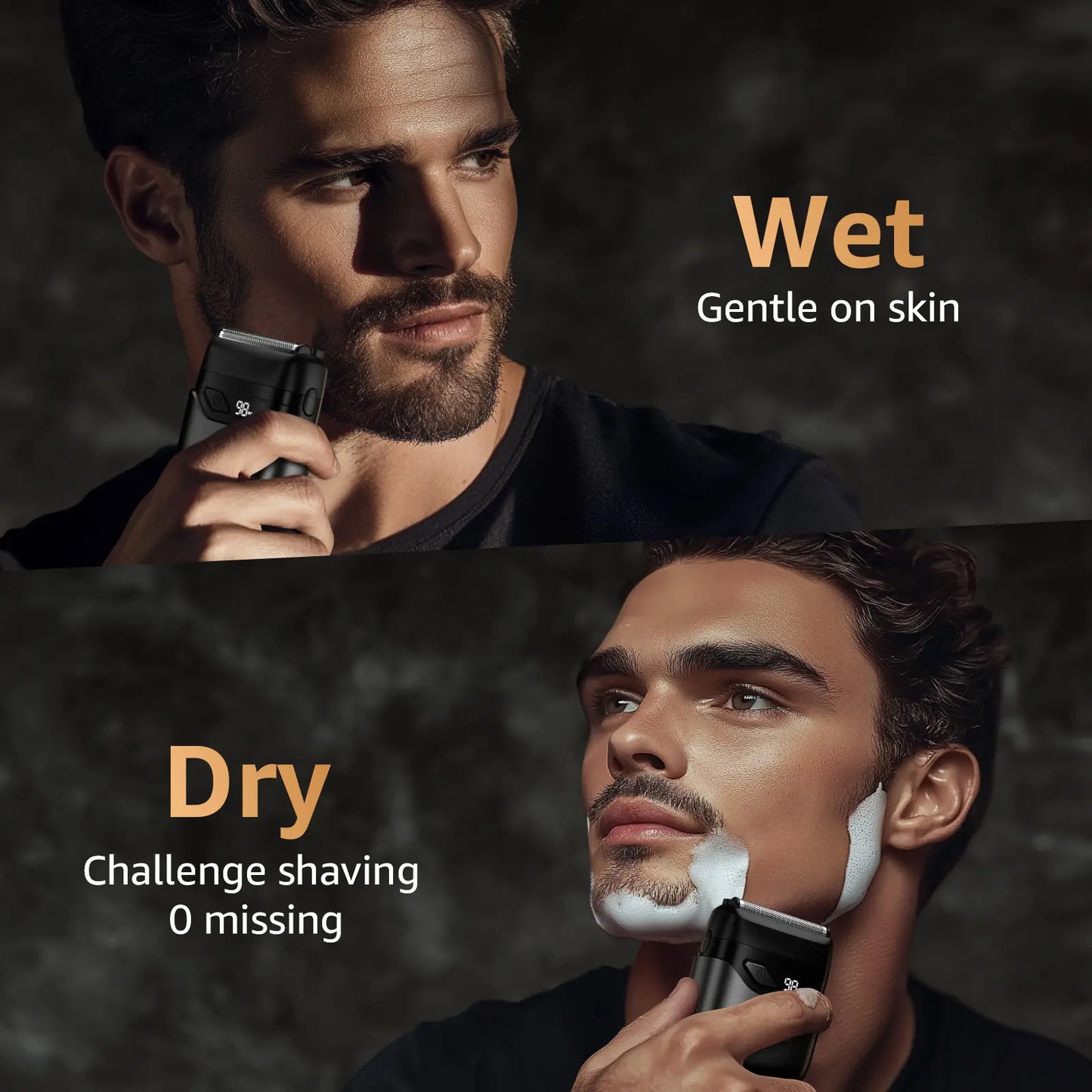 Mbzoey Waterproof Men’s Foil Shaver with Titanium Blades