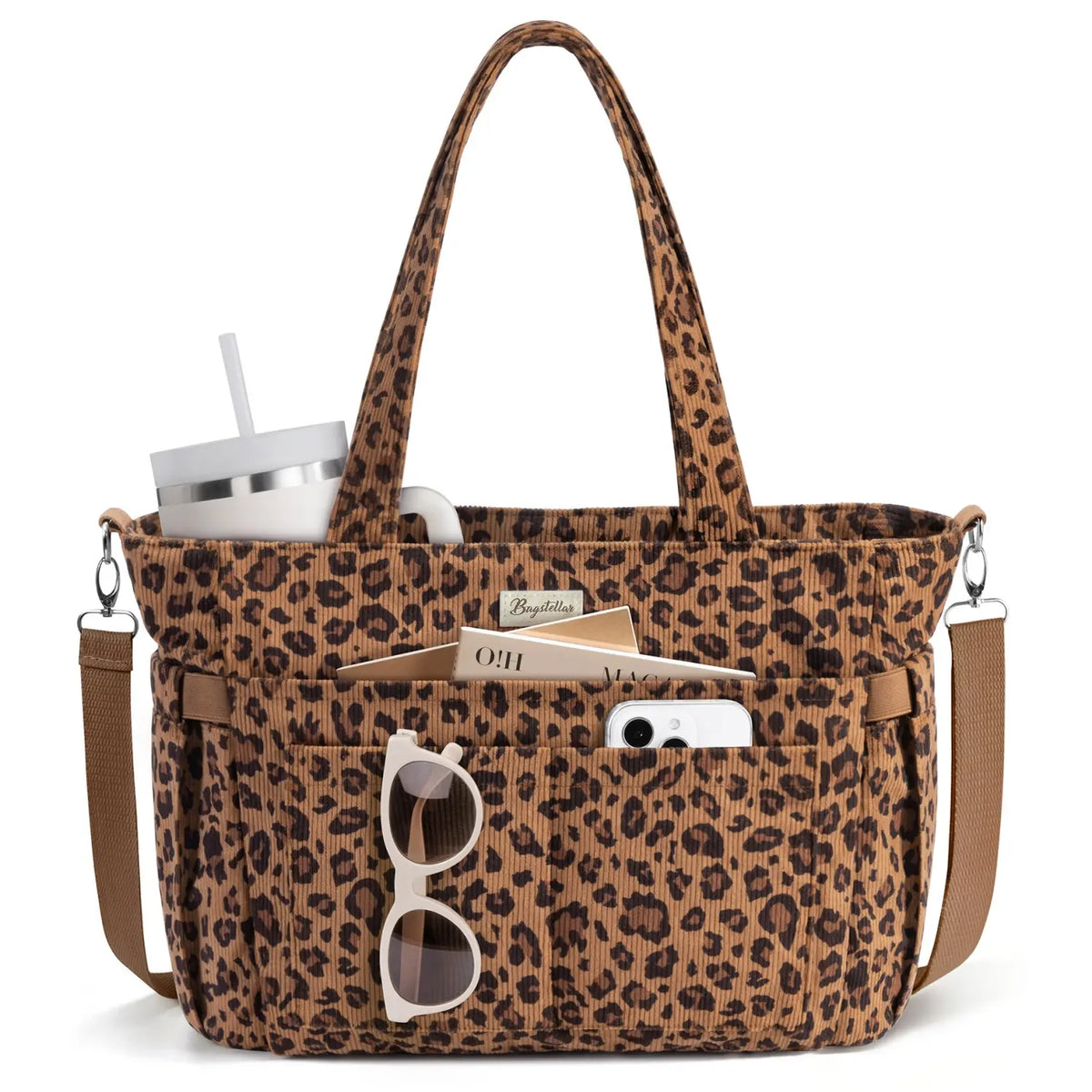 Bagstellar Corduroy Tote Bag for Women - 15.6" Laptop
