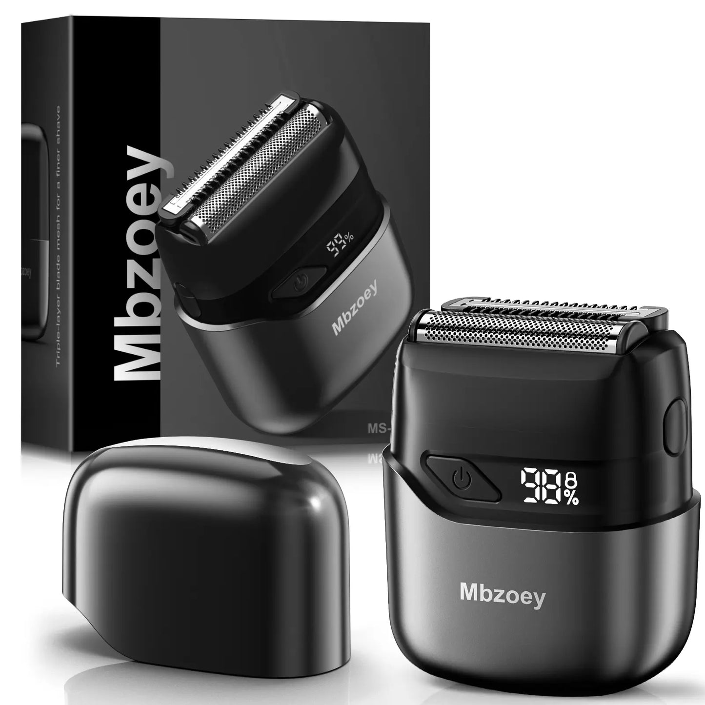 Mbzoey Waterproof Men’s Foil Shaver with Titanium Blades
