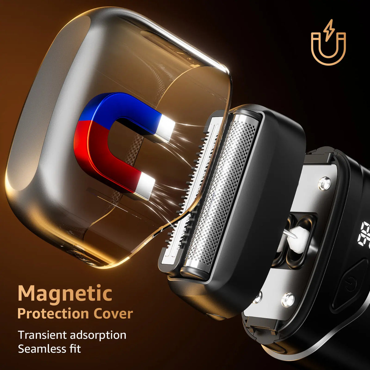 Mbzoey Waterproof Men’s Foil Shaver with Titanium Blades