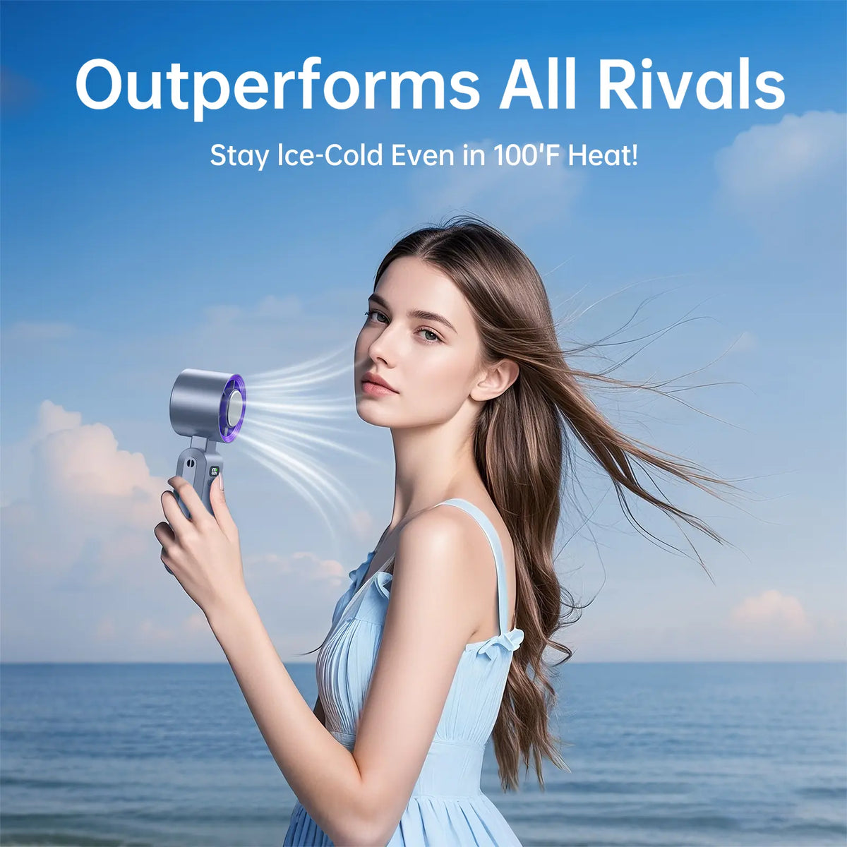 CoolHill Portable Handheld High Speed Fan - 199 Speeds