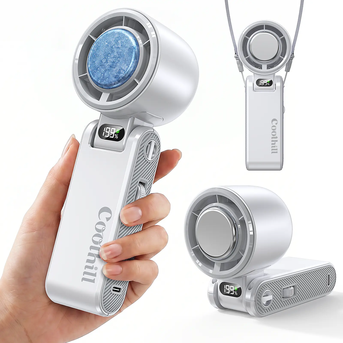 CoolHill Portable Handheld High Speed Fan - 199 Speeds