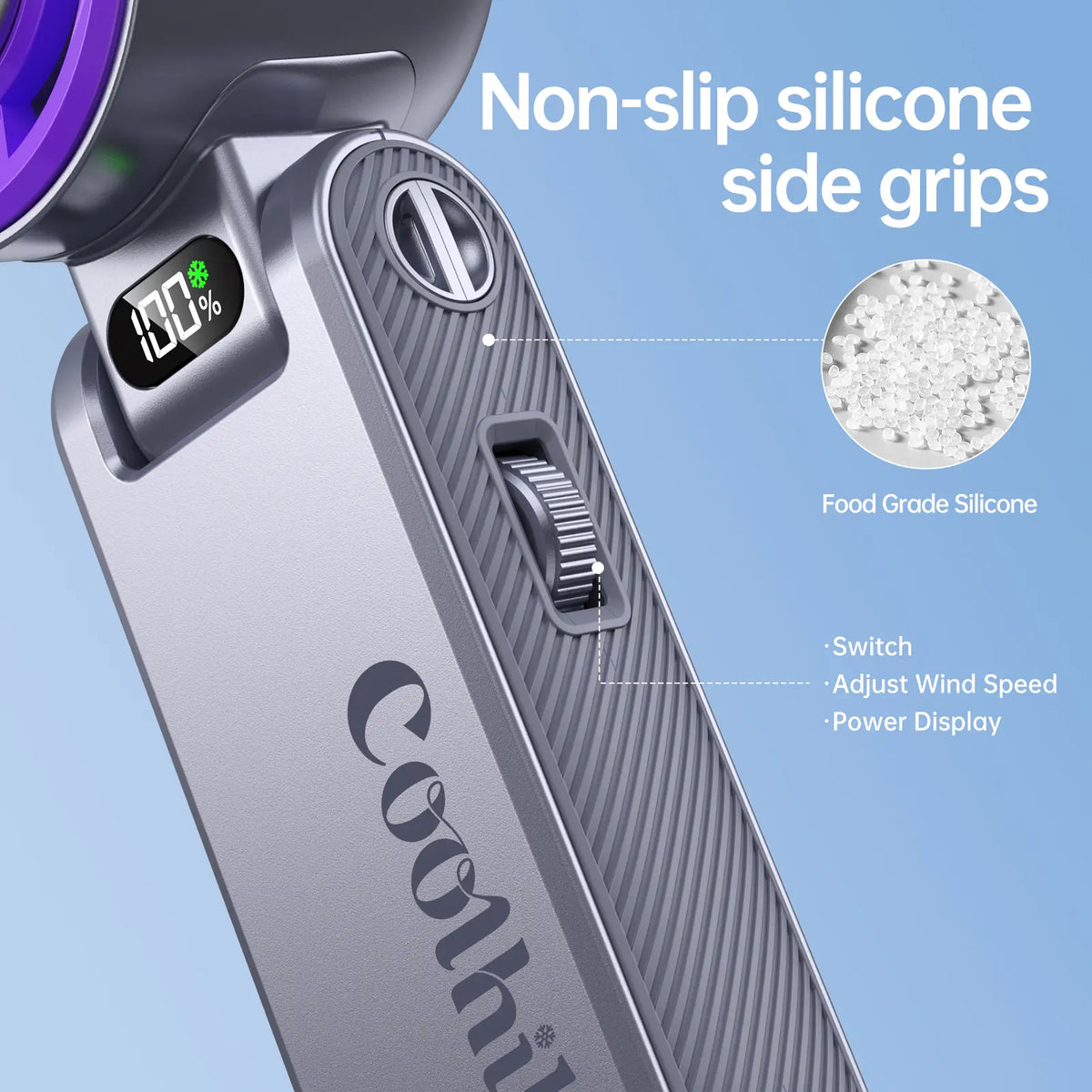 CoolHill Portable Handheld High Speed Fan - 199 Speeds