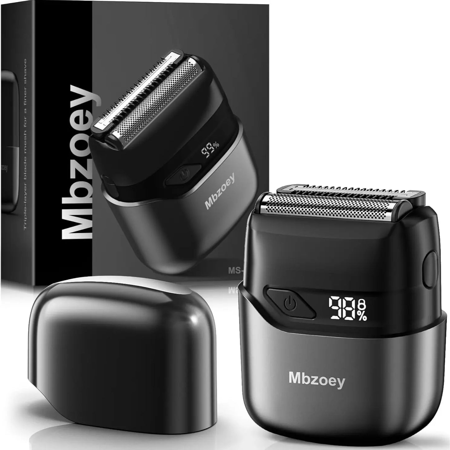 Mbzoey Waterproof Men’s Foil Shaver with Titanium Blades