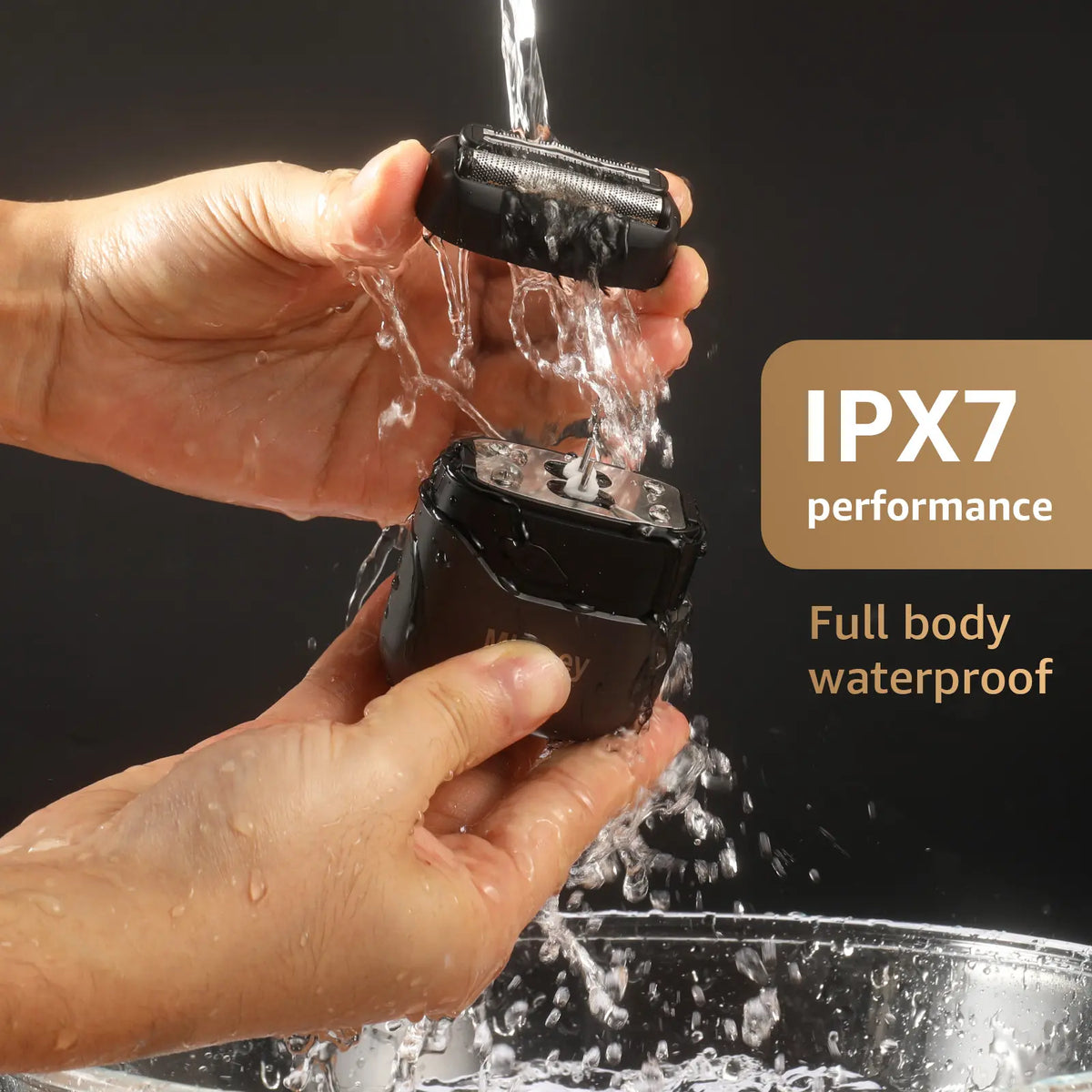 Mbzoey Waterproof Men’s Foil Shaver with Titanium Blades